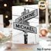 Personalized Street Sign Painting Poster, Monochrome Custom Name & Year Road Sign Poster, Unique Commemorative Decor Ideal For Living Room, Bedroom_maomaolike.com