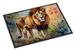 Lion Doormat Front Door Mat Indoor Outdoor Rugs For Entryway, Non Slip Washable Low Pile, 24H X 36W_maomaolike.com
