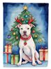 Pit Bull Terrier Christmas Reindeer House Flag Large Porch Sleeve Pole Decorative Outside Yard Banner Artwork Wall Hanging, Polyester, House Size, Multicolor_maomaolike.com