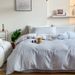 Wholesale INS Japanese Double-Piece Pure Four-Piece All-Cotton Simple Nordic Style Washed Cotton Solid Color 4-Piece Bedding Set_maomaolike.com