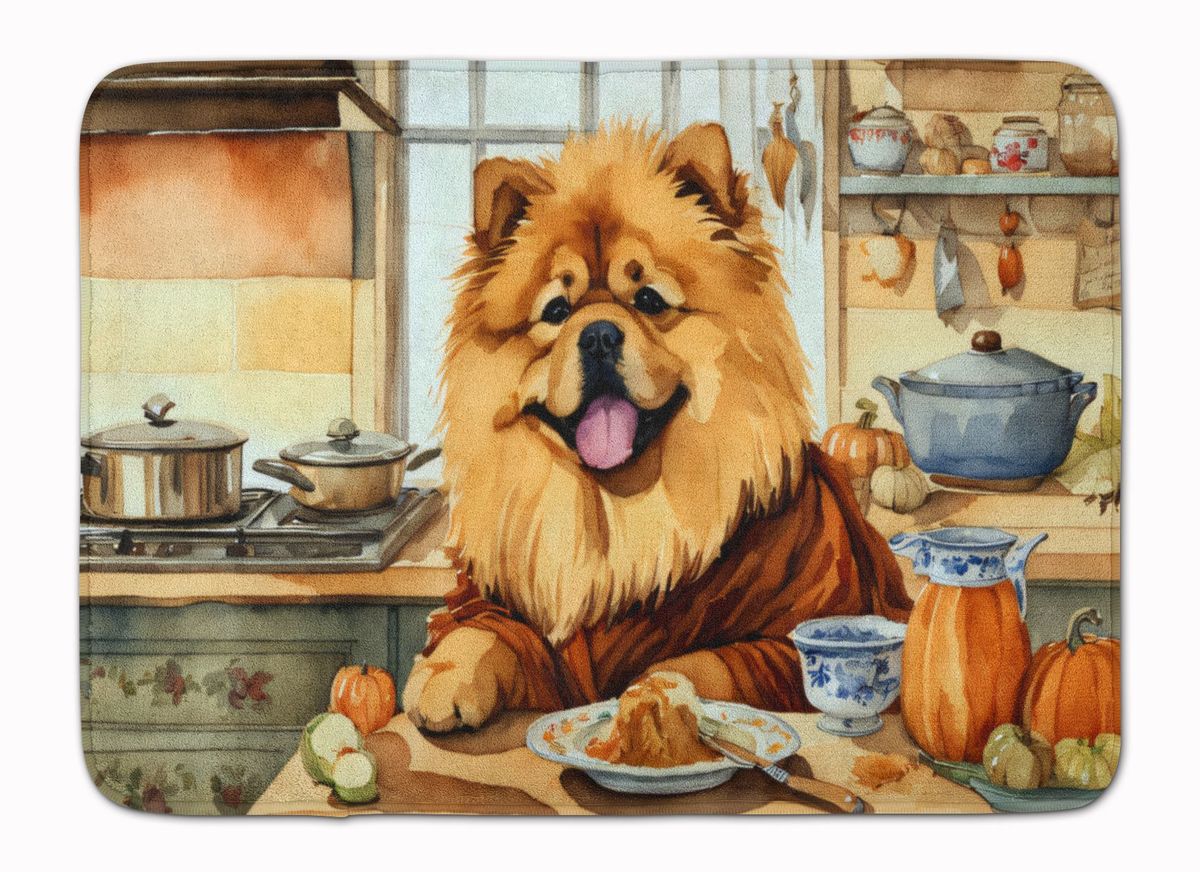 Chow Chow Fall Kitchen Pumpkins Memory Foam Kitchen Mat Machine Washable Anti-Fatigue Mat Cushion Comfort Bath Mat Or Kitchen Rug_maomaolike.com