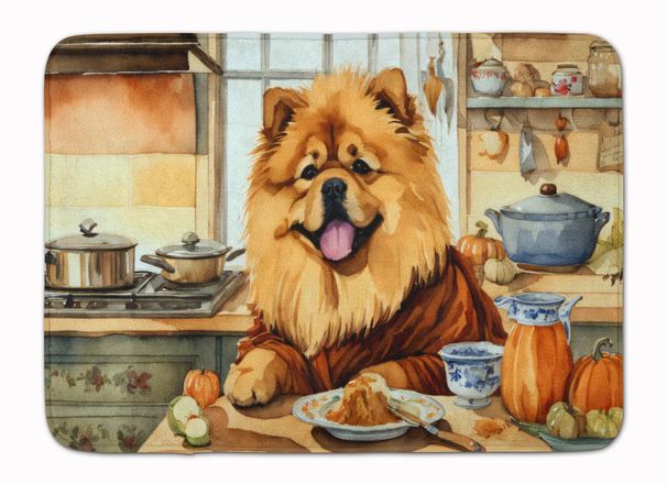 Chow Chow Fall Kitchen Pumpkins Memory Foam Kitchen Mat Machine Washable Anti-Fatigue Mat Cushion Comfort Bath Mat Or Kitchen Rug_maomaolike.com