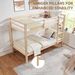 Twin Over Twin Bunk Bed With Thick Posts,Wooden Bunk Bed With High Guardrail And Ladder For Kids, Teens, Dorm Rooms, And Guest Rooms,No Box Spring Needed,Natural_maomaolike.com