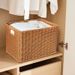Extra Tall Rattan Woven Home Cabinet Organizer Bathroom Hotel Laundry Car Storage Basket_maomaolike.com