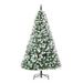 6ft Unlit Snow-Dusted Full Fir Artificial Christmas Tree With Realistic Branches, 61 Pine Cones And 800 Tips_maomaolike.com