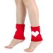 Unisex Love short foot coverings Knitted wool warm boots for men and women leg warmers acrylic wool short socks_maomaolike.com