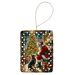 Lancashire Heeler And Santa Claus Porcelain Ornament Christmas Tree Hanging Decorations For Home Christmas Holiday, Rectangle, Gift, Multicolor_maomaolike.com