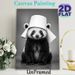 Red Panda Themed Painting Poster, Adorable Monochrome Playful Red Panda With Toilet Paper Roll Poster, Whimsical Animal Decor Ideal For Bathroom_maomaolike.com