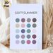 Soft Summer Color Palette Painting Poster, Muted Pastel Round Dot Pattern Poster, Stylish Color Reference Ideal For Home Studio, Living Room Decor_maomaolike.com
