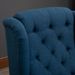 HOMCOM Button-Tufted Accent Chair With High Wingback, Rounded Cushioned Armrests And Thick Padded Seat, Blue_maomaolike.com