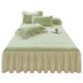 Ice Silk Latex Bed Skirt Set Three-Piece Single Washable Summer Cooling Pad Air Conditioning Mat Princess Style_maomaolike.com