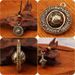 Brass Fortune Globe Rotating Vintage Creative Car Keychain Pendant Bell Hanging Ornament Street Stall Small Item_maomaolike.com