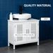 White Bathroom Under Sink Cabinet Vanity Unit With Adjustable Shelf Space Saver_maomaolike.com