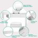 Vanity Makeup Dressing Table Set With Flip Top Mirror And Cushioned Stool-White_maomaolike.com
