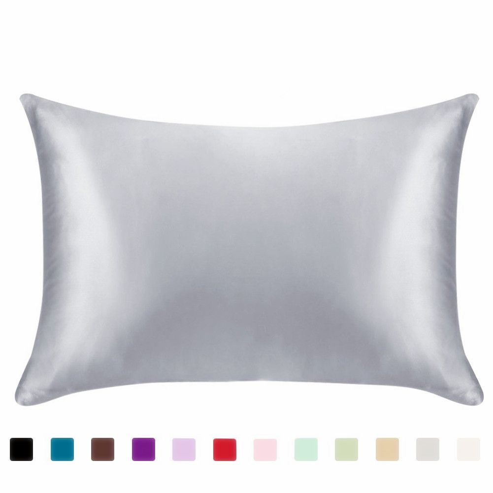 Pillowcase Satin Solid Color Simulation Silk Single Pillowcase Ice Silk Pillowcase_maomaolike.com