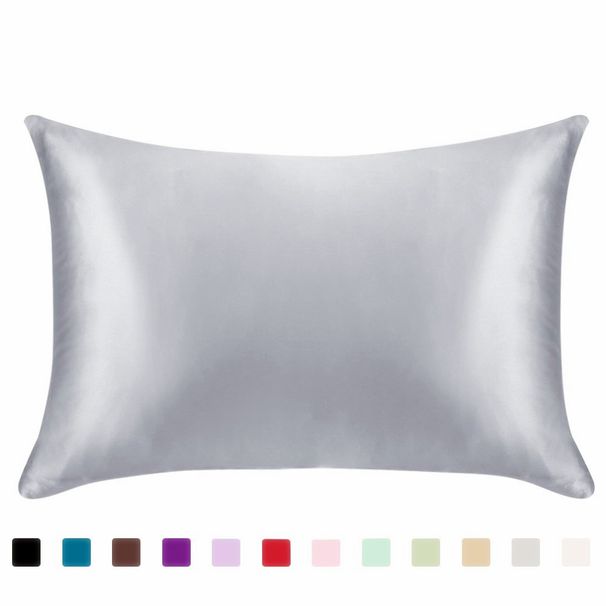 Pillowcase Satin Solid Color Simulation Silk Single Pillowcase Ice Silk Pillowcase_maomaolike.com