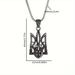 Retro Neptune Poseidon Trident Necklace Ukraine National Emblem Pendant Men\\\\\\'s Fashion Cool Trendy Jewelry_maomaolike.com