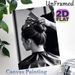 Salon Hair Styling Painting Poster, Monochrome Hairdresser Styling Bun Scene Poster, Elegant Artistic Print Ideal For Beauty Salon And Home Wall Decor_maomaolike.com
