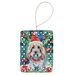 Petit Basset Griffon Vendeen Christmas Porcelain Ornament Christmas Tree Hanging Decorations For Home Christmas Holiday, Rectangle, Gift, Multicolor_maomaolike.com