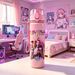 560ML Straight Mouth Water Bottle With Cartoon Pretty Girl Print,Cute Colorful Stylish Leakproof Sports Fitness Work_maomaolike.com