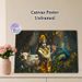 Lord Krishna Themed Painting Poster, Richly Detailed Tropical Jungle Scene Poster, Elegant Devotional Artwork Ideal For Home And Spiritual Spaces_maomaolike.com