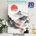 Mount Fuji Themed Ink Style Painting Poster, Serene Minimalist Ink Wash Landscape With Red Sun & Flying Birds Poster, Calming Artistic Decor Suitable_maomaolike.com