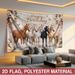 Horse Themed Birthday Party Banner - 2D Flat Polyester Backdrop, Wall Hanging Photo Props, Party Decor_maomaolike.com