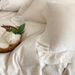 French Style Soft Cotton Linen Four-Piece Set Simple Jacquard Duvet Cover Lace Edge Skin-Friendly Breathable Dry 1.8m Bedding_maomaolike.com