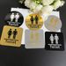 10×10cm Toilet Double-layer Acrylic Restroom Sign Mirror Sticker, Home Decoration Bedroom Wall Sticker_maomaolike.com