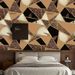 Trianguar Geometric Abstract Sef-adhesive Waterproof Bedroom Iving Room Decoration Removabe Wapaper Background_maomaolike.com