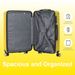 Lemon Yellow 3-Piece Premium ABS Luggage Set-20", 24", And 28" Suitcases With Multi-Position Handle, Silent Spinner Wheels, And TSA-Approved Lock-Durable, Stylish, And Spacious Travel Gear_maomaolike.com
