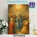 Pentecost Themed Painting Poster, Warm-toned Religious Scene With Praying Figures & Holy Spirit Dove Poster, Serene Spiritual Decor Ideal For Home_maomaolike.com