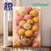 Pastel Pumpkin Bouquet Painting Poster, Soft-toned Watercolor Style Poster, Vibrant Striped Pumpkins In Ornate Floral Vase, Warm Cozy Decor For Living_maomaolike.com