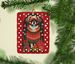 Tibetan Spaniel Holiday Christmas Porcelain Ornament Christmas Tree Hanging Decorations For Home Christmas Holiday, Rectangle, Gift, Multicolor_maomaolike.com