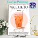 Thai Iced Tea Painting Poster, Vibrant Hand-painted Style Poster, Illustrated Creamy Orange Beverage In Glass, Brings Exotic Culinary Vibe Ideal For_maomaolike.com