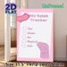 Salah Tracker Painting Poster, Soft Pink Cartoon-style Poster, Practical Tracker For Daily Salah, Suitable For Prayer Room And Home_maomaolike.com