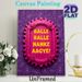 Balle Balle Nanke Aagye Themed Painting Poster, Vibrant Steampunk-style Pink Gear-framed With Purple Paisley Background Poster, Eye-catching Cultural_maomaolike.com
