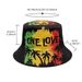 Unisex ONE LOVE letter coconut print Fisherman hat Personalized sun protection hat Outdoor sports visor_maomaolike.com