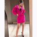Women's Clothing Star Fashion Fluorescent Series Heavy duty Three dimensional Flower Decorated Short Suit Jacket_maomaolike.com