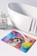 Shih Tzu Hippie Dawg Memory Foam Kitchen Mat Machine Washable Anti-Fatigue Mat Cushion Comfort Bath Mat Or Kitchen Rug_maomaolike.com