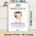 Toilet Paper Etiquette Painting Poster, Minimalist Witty French-themed Reminder Poster, Humorous Bathroom Rule Notice, Ideal For Home Restroom, Public_maomaolike.com