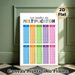 Multiplication Table Painting Poster, Vibrant Colorful Organized Math Chart Poster, Clear Multiplication Guide To Support Math Learning, Ideal For_maomaolike.com