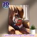 Reading Squirrel On Armchair Painting Poster, Warm-toned Whimsical Animal Illustration Poster, Cozy Heartwarming Decor Ideal For Living Room, Reading_maomaolike.com