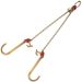 V Bridle Chain, 5 16 In X 2 Ft Tow Chain Bridle, Grade 80 V-Bridle Transport Chain, 9260 Lbs Break Strength With TJ Hooks & Grab Hooks, Heavy Duty Pear Link Connector And Chain Shorteners_maomaolike.com