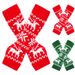 Unisex Warm half-finger gloves knitted acrylic deer cuff for Christmas Day medium length men and women_maomaolike.com