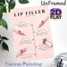Lip Filler Timeline Painting Poster, Clean Minimalist Soft Pink Infographic Poster, Informative Lip Filler Recovery Guide For Beauty Clinics_maomaolike.com