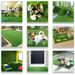 3ft X 16ft Premium Artificial Turf Mat With Drainage Holes. Thick Grass With Rubber Backing, Ideal For Indoor/Outdoor Pet Patio & Balcony Decor(Grass Height 0.6 Inches/1.5cm)_maomaolike.com