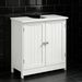 Under Sink Bathroom Cabinet, Pedestal Sink Storage Cabinet With 2 Doors_maomaolike.com