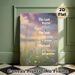 Biblical Verse Painting Poster, Soft-toned Dreamy Dusk Wildflower Meadow Poster, Inspirational Religious Blessing Decor Ideal For Home, Bedroom And_maomaolike.com