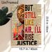 Inspirational Black Woman Justice Painting Poster, Vibrant Watercolor-style Figure With Bold Typography Poster, Motivational Quote Art For Home_maomaolike.com